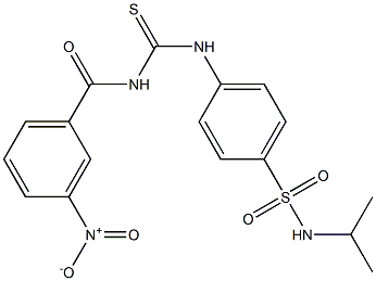 N-isopropyl-4-({[(3-nitrobenzoyl)amino]carbothioyl}amino)benzenesulfonamide Struktur