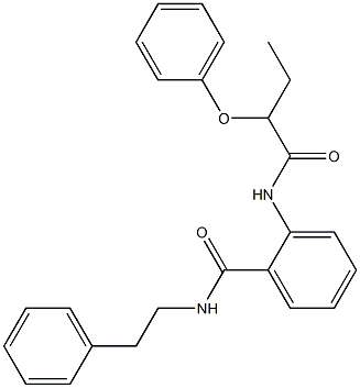 N-phenethyl-2-[(2-phenoxybutanoyl)amino]benzamide Struktur