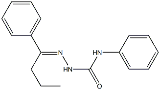 N-phenyl-2-[(E)-1-phenylbutylidene]-1-hydrazinecarboxamide Struktur