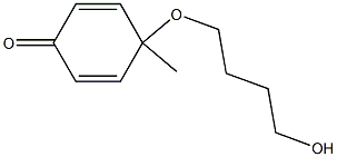 4-(4-hydroxybutoxy)-4-methylcyclohexa-2,5-dienone Struktur