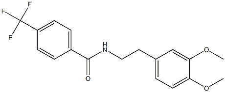 N-(3,4-dimethoxyphenethyl)-4-(trifluoromethyl)benzenecarboxamide Struktur