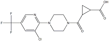 2-({4-[3-chloro-5-(trifluoromethyl)-2-pyridinyl]piperazino}carbonyl)cyclopropanecarboxylic acid Struktur