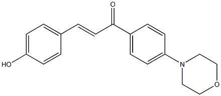 (E)-3-(4-hydroxyphenyl)-1-(4-morpholinophenyl)-2-propen-1-one Struktur