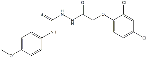 2-[2-(2,4-dichlorophenoxy)acetyl]-N-(4-methoxyphenyl)-1-hydrazinecarbothioamide Struktur