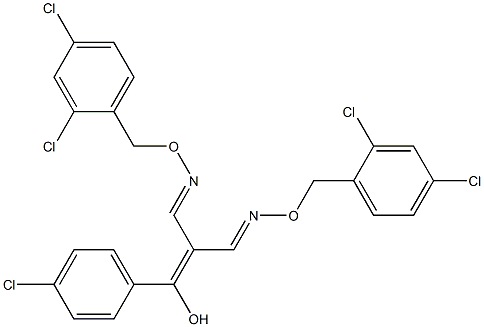 2-[(4-chlorophenyl)(hydroxy)methylene]malonaldehyde bis[O-(2,4-dichlorobenzyl)oxime] Struktur