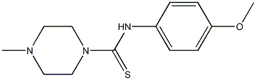 N-(4-methoxyphenyl)-4-methyltetrahydro-1(2H)-pyrazinecarbothioamide Struktur