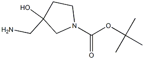 tert-butyl 3-(aminomethyl)-3-hydroxypyrrolidine-1-carboxylate Struktur