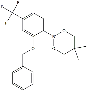 2-[2-Benzyloxy-4-(trifluoromethyl)phenyl]-5,5-dimethyl-1,3,2-dioxaborinane Struktur