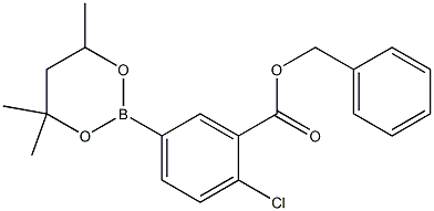 Benzyl 2-chloro-5-(4,4,6-trimethyl-1,3,2-dioxaborinan-2-yl)benzoate Struktur