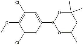 2-(3,5-Dichloro-4-methoxyphenyl)-4,4,6-trimethyl-1,3,2-dioxaborinane Struktur