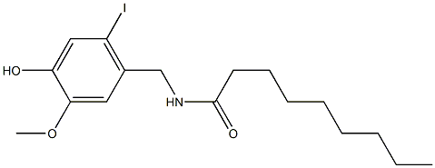 N-(4-Hydroxy-6-iodo-3-methoxybenzyl)nonanamide Struktur