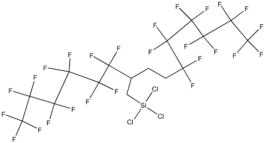 5,5,6,6,7,7,8,8,9,9,10,10,10-tridecafluoro-2-(tridecafluorohexyl)decyltrichlorosilane,95% Struktur