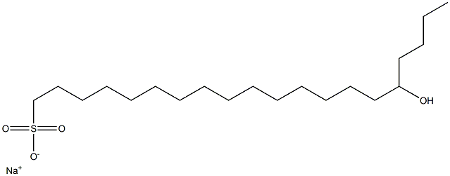 16-Hydroxyicosane-1-sulfonic acid sodium salt Struktur