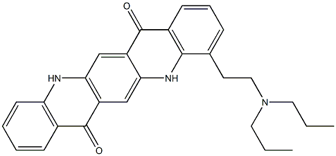 4-[2-(Dipropylamino)ethyl]-5,12-dihydroquino[2,3-b]acridine-7,14-dione Struktur