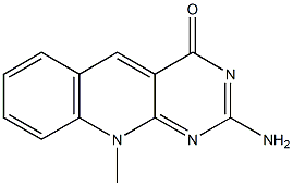 2-Amino-10-methylpyrimido[4,5-b]quinolin-4(10H)-one Struktur