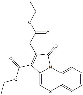 2-[(Ethoxycarbonyl)methyl]-1-oxo-1H-pyrrolo[2,1-c][1,4]benzothiazine-3-carboxylic acid ethyl ester Struktur