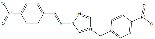 4-(p-Nitrobenzyl)-1-(p-nitrobenzylideneamino)-1H-1,2,4-triazol-4-ium Struktur