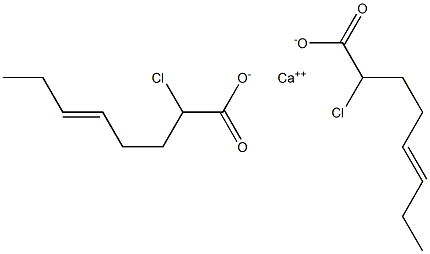 Bis(2-chloro-5-octenoic acid)calcium salt Struktur