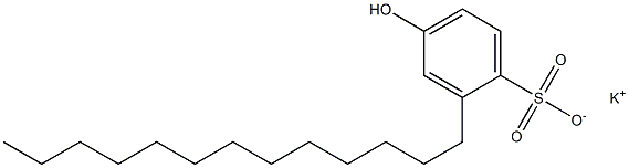 4-Hydroxy-2-tridecylbenzenesulfonic acid potassium salt Struktur