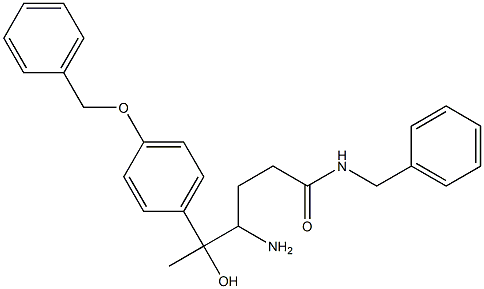 N-Benzyl-4-amino-5-hydroxy-5-[4-(benzyloxy)phenyl]hexanamide Struktur