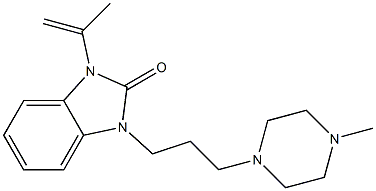 1-[3-(4-Methylpiperazin-1-yl)propyl]-3-(1-methylethenyl)-1H-benzimidazol-2(3H)-one Struktur