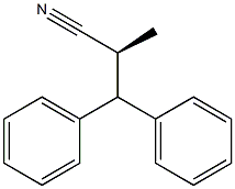 [S,(-)]-3,3-Diphenyl-2-methylpropiononitrile Struktur