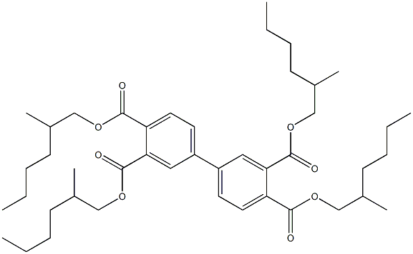 1,1'-Biphenyl-3,3',4,4'-tetracarboxylic acid tetra(2-methylhexyl) ester Struktur