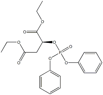 [S,(-)]-2-[(Diphenoxyphosphinyl)oxy]succinic acid diethyl ester Struktur