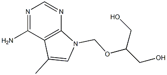 4-Amino-5-methyl-7-(2-hydroxy-1-hydroxymethylethoxymethyl)-7H-pyrrolo[2,3-d]pyrimidine Struktur