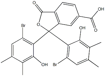 1,1-Bis(6-bromo-2-hydroxy-3,4-dimethylphenyl)-1,3-dihydro-3-oxoisobenzofuran-6-carboxylic acid Struktur