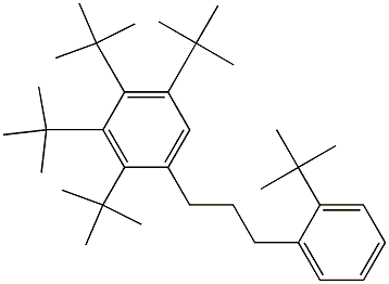 1-(2,3,4,5-Tetra-tert-butylphenyl)-3-(2-tert-butylphenyl)propane Struktur