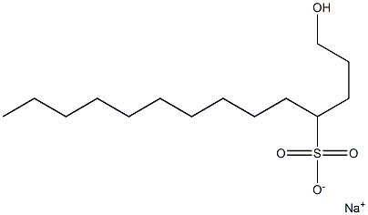 1-Hydroxytetradecane-4-sulfonic acid sodium salt Struktur