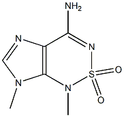 4-Amino-1,7-dimethyl-1H,7H-imidazo[4,5-c][1,2,6]thiadiazine 2,2-dioxide Struktur