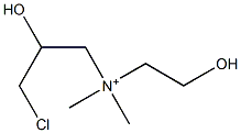 3-Chloro-2-hydroxy-N-(2-hydroxyethyl)-N,N-dimethyl-1-propanaminium Struktur