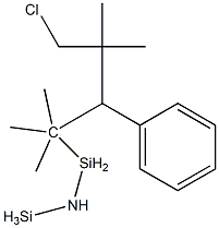 1-(Chloromethyl)-1,1,3,3,3-pentamethyl-2-phenylpropanedisilazane Struktur