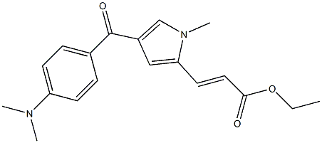 (E)-3-[1-Methyl-4-[4-dimethylaminobenzoyl]-1H-pyrrol-2-yl]acrylic acid ethyl ester Struktur