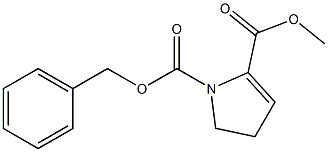 1-(Benzyloxycarbonyl)-2-pyrroline-2-carboxylic acid methyl ester Struktur