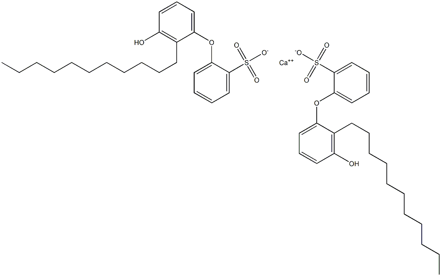 Bis(3'-hydroxy-2'-undecyl[oxybisbenzene]-2-sulfonic acid)calcium salt Struktur