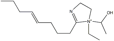 1-Ethyl-1-(1-hydroxyethyl)-2-(4-octenyl)-2-imidazoline-1-ium Struktur