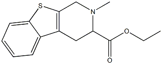 1,2,3,4-Tetrahydro-2-methyl[1]benzothieno[2,3-c]pyridine-3-carboxylic acid ethyl ester Struktur