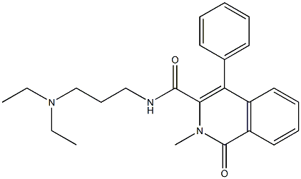 N-[3-(Diethylamino)propyl]-2-methyl-1-oxo-4-phenyl-1,2-dihydro-3-isoquinolinecarboxamide Struktur