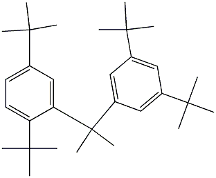 2-(2,5-Di-tert-butylphenyl)-2-(3,5-di-tert-butylphenyl)propane Struktur