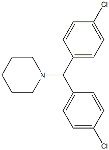 1-[Bis(4-chlorophenyl)methyl]piperidine Struktur