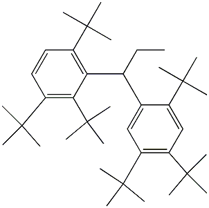 1-(2,3,6-Tri-tert-butylphenyl)-1-(2,4,5-tri-tert-butylphenyl)propane Struktur