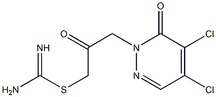 4,5-Dichloro-2-[3-(amidinothio)-2-oxopropyl]pyridazin-3(2H)-one Struktur