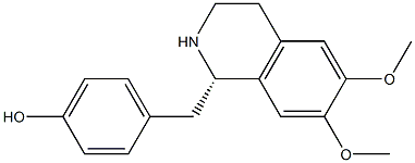 (1S)-1,2,3,4-Tetrahydro-1-(4-hydroxybenzyl)-6,7-dimethoxyisoquinoline Struktur