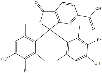 1,1-Bis(3-bromo-4-hydroxy-2,6-dimethylphenyl)-1,3-dihydro-3-oxoisobenzofuran-6-carboxylic acid Struktur