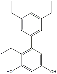 4-Ethyl-5-(3,5-diethylphenyl)benzene-1,3-diol Struktur