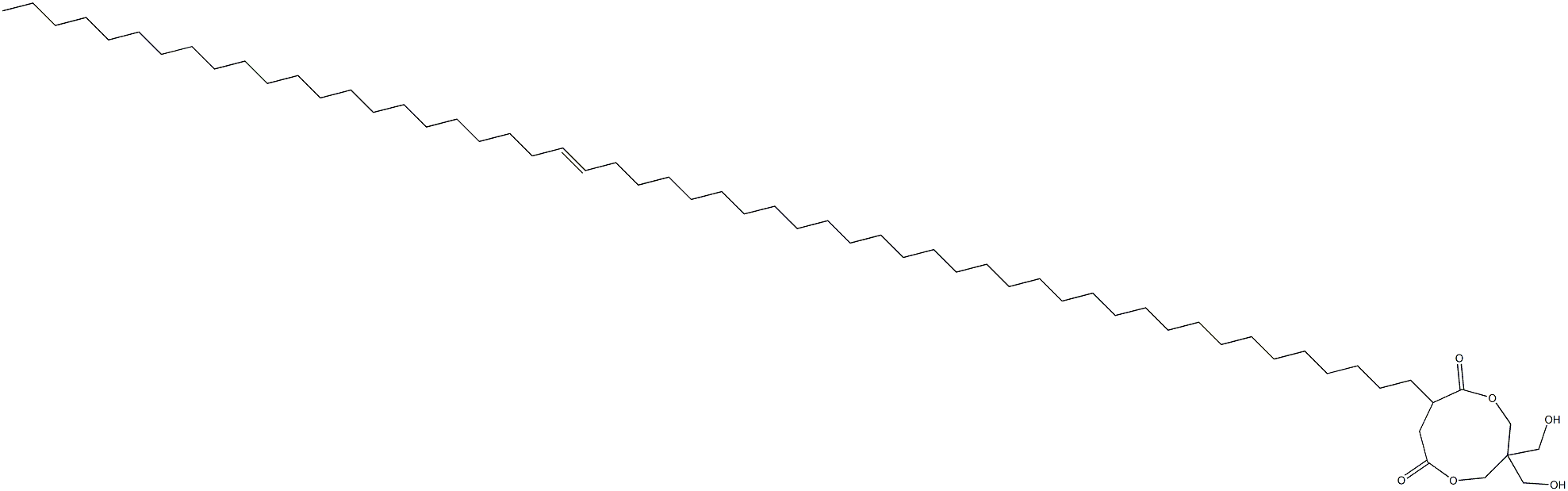 3,3-Bis(hydroxymethyl)-8-(32-tetrapentacontenyl)-1,5-dioxacyclononane-6,9-dione Struktur