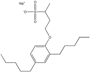 4-(2,4-Dipentylphenoxy)butane-2-sulfonic acid sodium salt Struktur